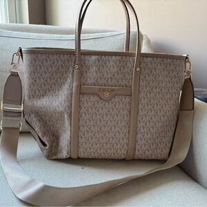 Michael Kors Tan Monogram Tote